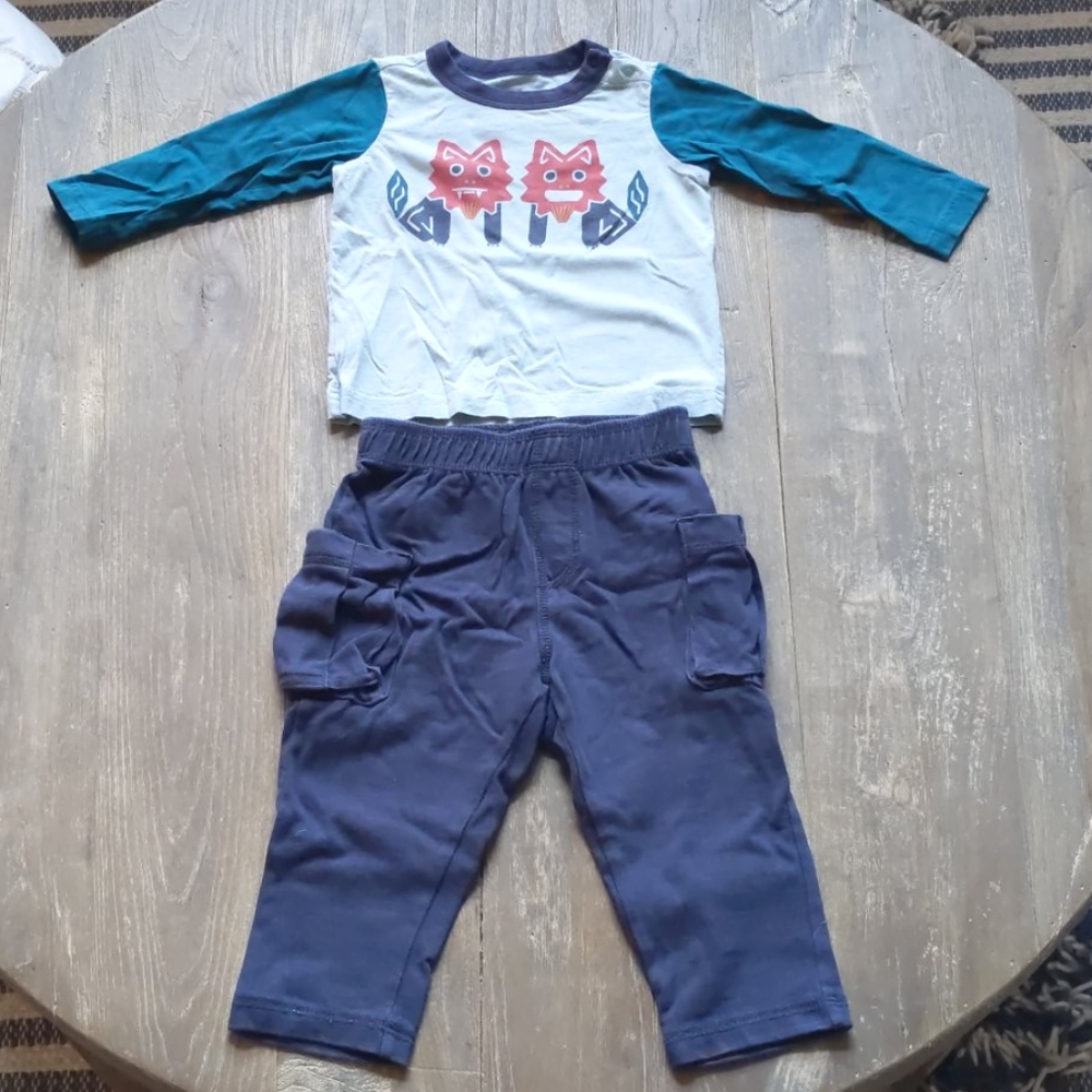 6-12 Months Tiger Print Long Sleeve and Pants Set
